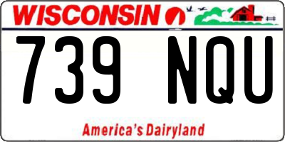 WI license plate 739NQU