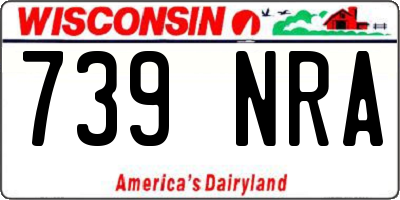WI license plate 739NRA