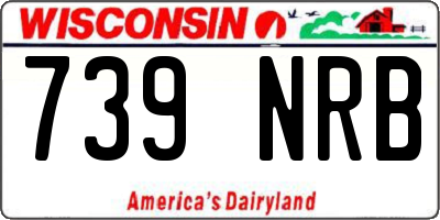 WI license plate 739NRB