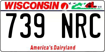 WI license plate 739NRC