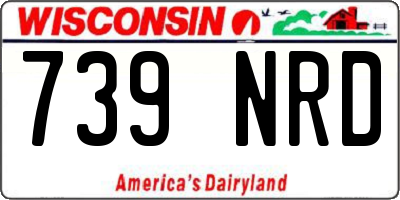 WI license plate 739NRD