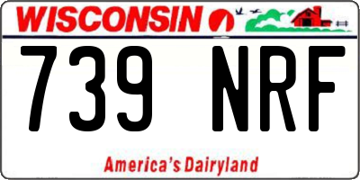 WI license plate 739NRF