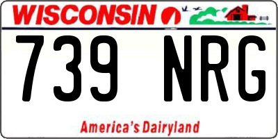 WI license plate 739NRG