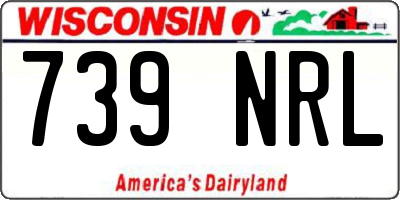 WI license plate 739NRL