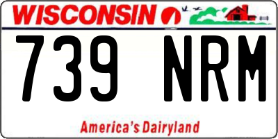 WI license plate 739NRM
