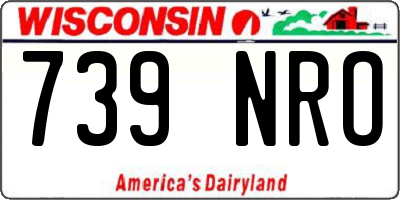 WI license plate 739NRO