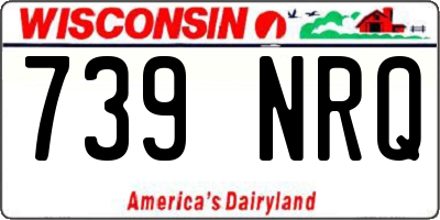 WI license plate 739NRQ