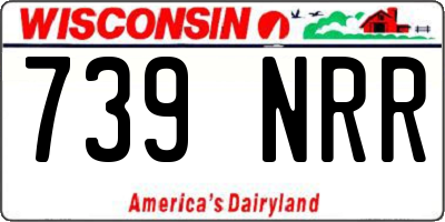 WI license plate 739NRR