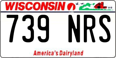 WI license plate 739NRS