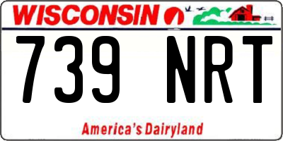 WI license plate 739NRT
