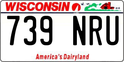 WI license plate 739NRU