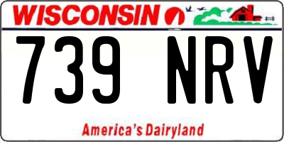 WI license plate 739NRV