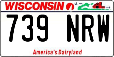 WI license plate 739NRW