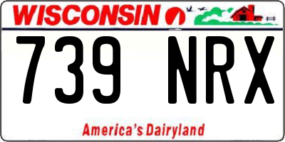 WI license plate 739NRX