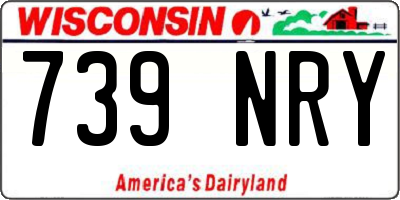 WI license plate 739NRY