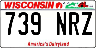 WI license plate 739NRZ