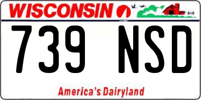 WI license plate 739NSD