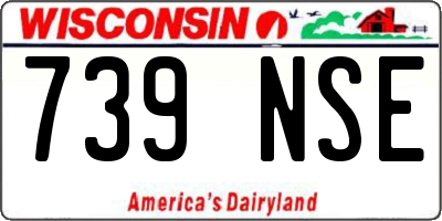 WI license plate 739NSE