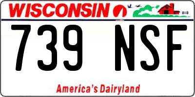 WI license plate 739NSF