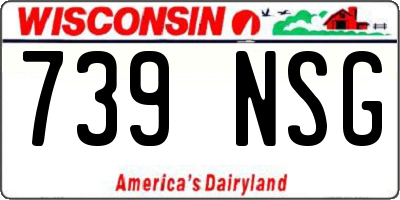 WI license plate 739NSG