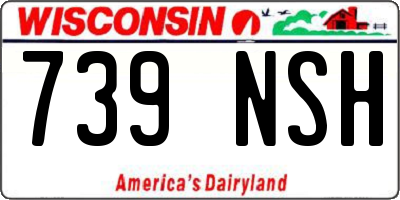 WI license plate 739NSH