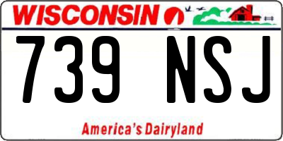 WI license plate 739NSJ
