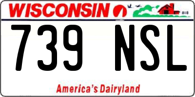 WI license plate 739NSL