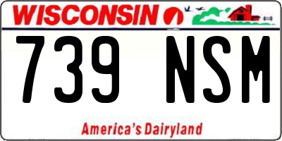 WI license plate 739NSM