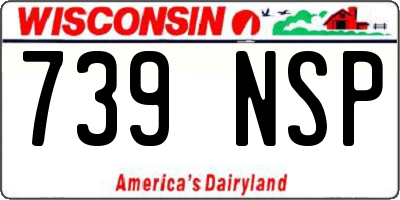 WI license plate 739NSP