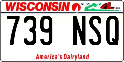 WI license plate 739NSQ