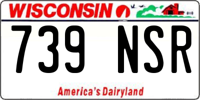 WI license plate 739NSR