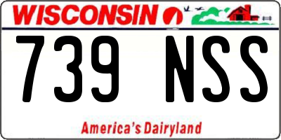 WI license plate 739NSS