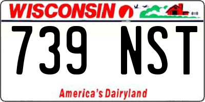 WI license plate 739NST