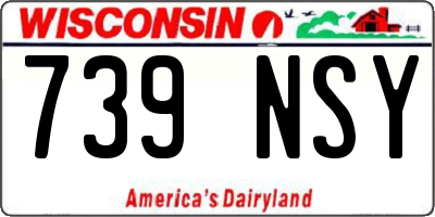WI license plate 739NSY