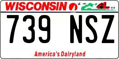 WI license plate 739NSZ