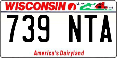 WI license plate 739NTA