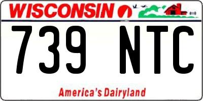 WI license plate 739NTC