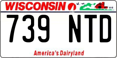 WI license plate 739NTD