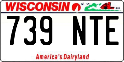 WI license plate 739NTE