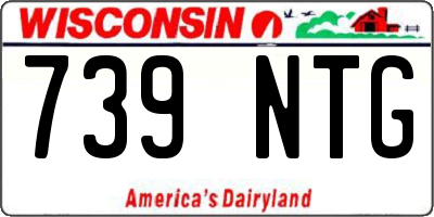 WI license plate 739NTG