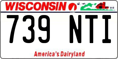 WI license plate 739NTI