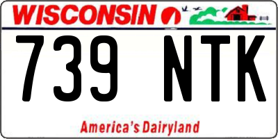 WI license plate 739NTK