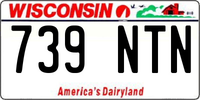 WI license plate 739NTN