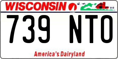 WI license plate 739NTO