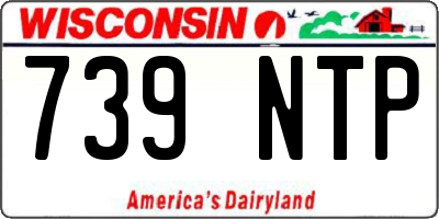 WI license plate 739NTP
