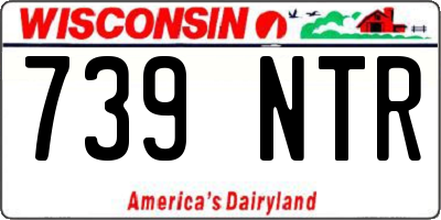 WI license plate 739NTR