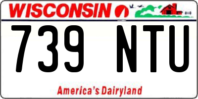 WI license plate 739NTU