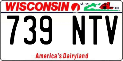 WI license plate 739NTV