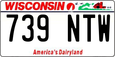 WI license plate 739NTW