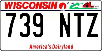 WI license plate 739NTZ